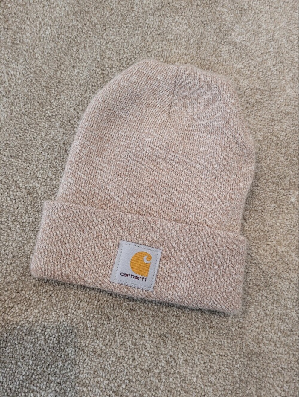 Carhartt Knit Cuffed Beanie in Light Beige Unisex Adult